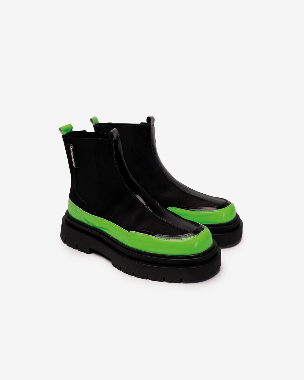 Botín Cuero Gaffh Negro Verde Landazuri