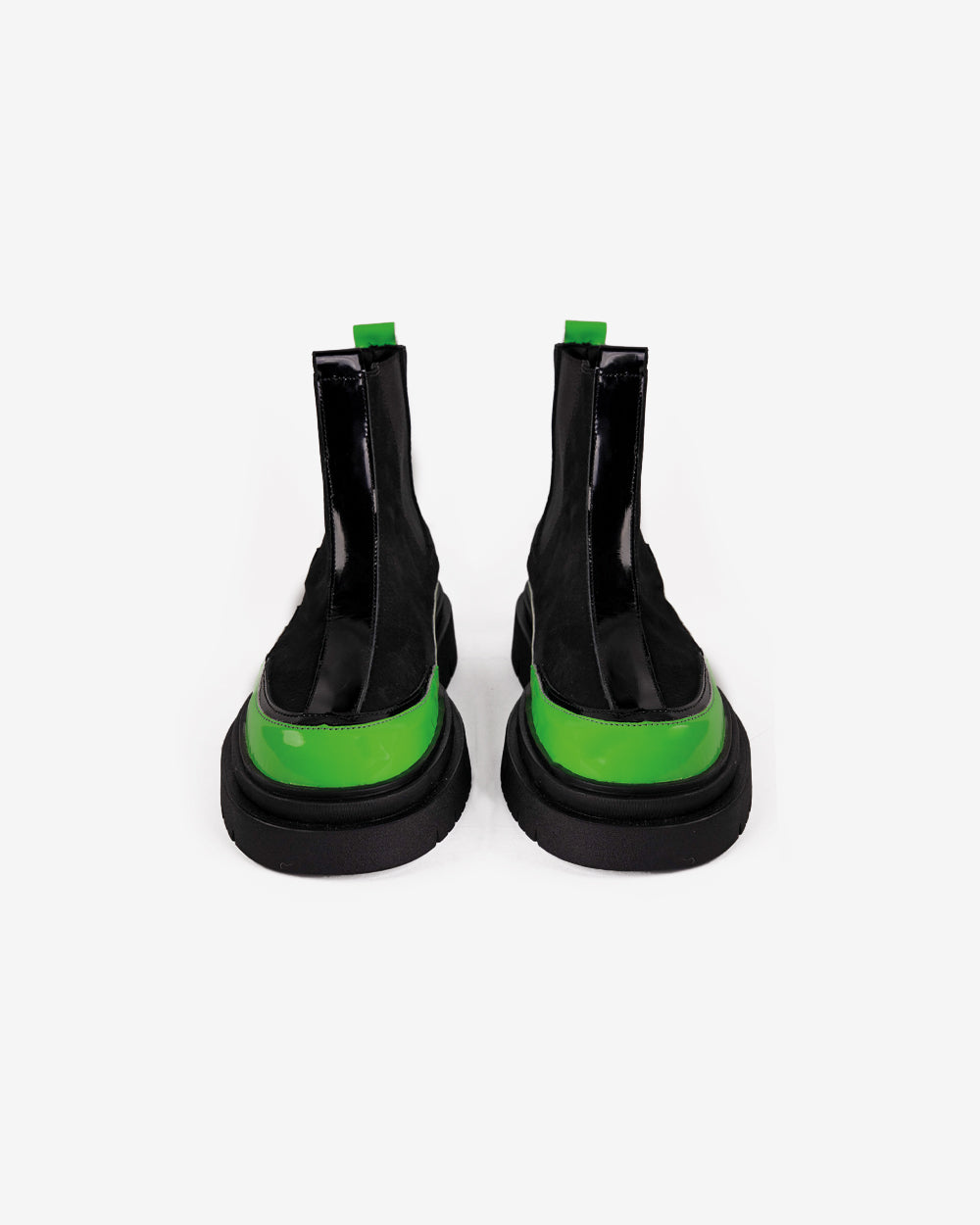 Botín Cuero Gaffh Negro Verde Landazuri