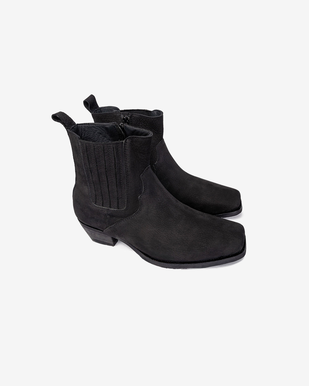 Sierra Reno Leather Ankle Boot Black Landazuri