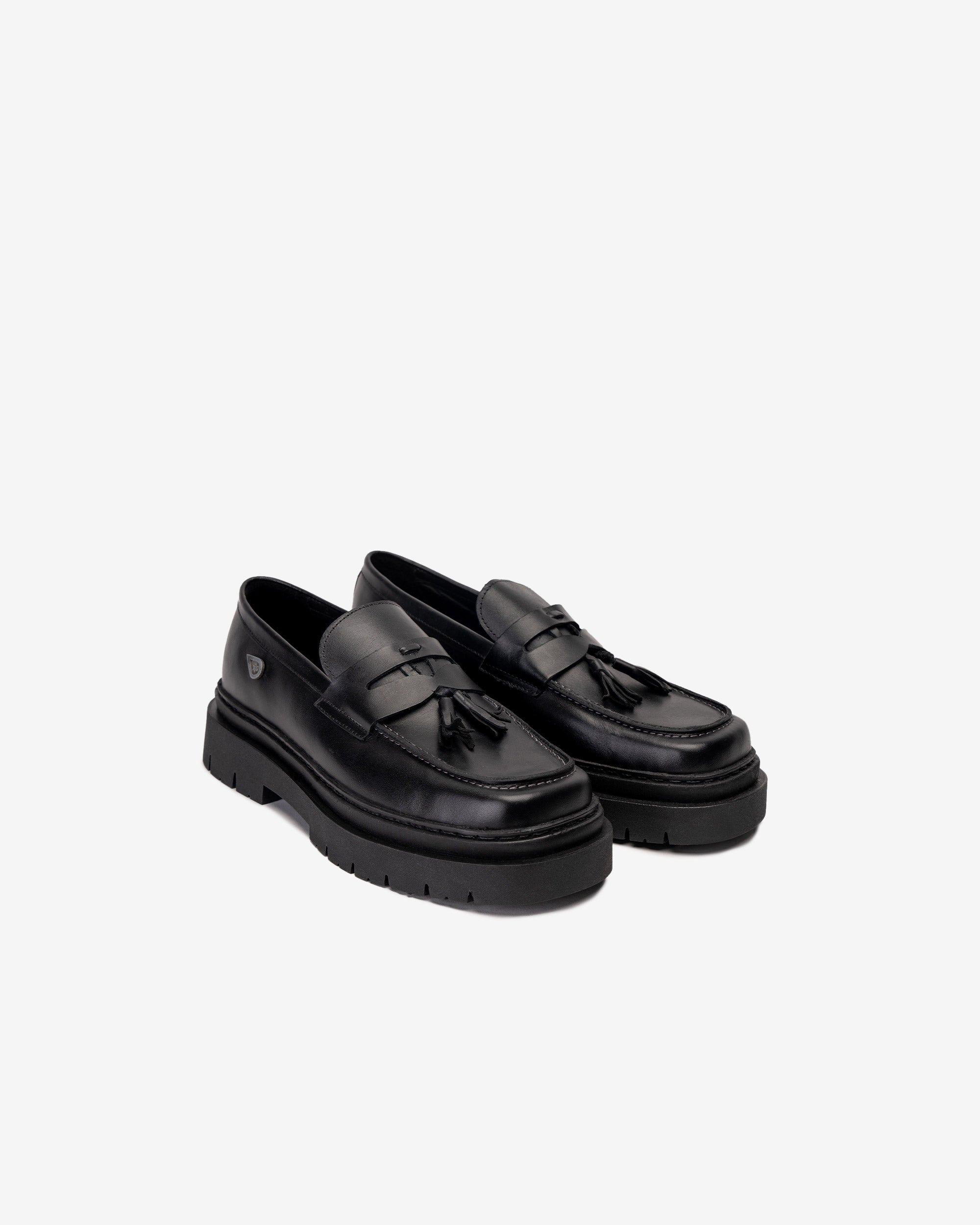 Mocasín Cuero Mediterraneo Negro Landazuri