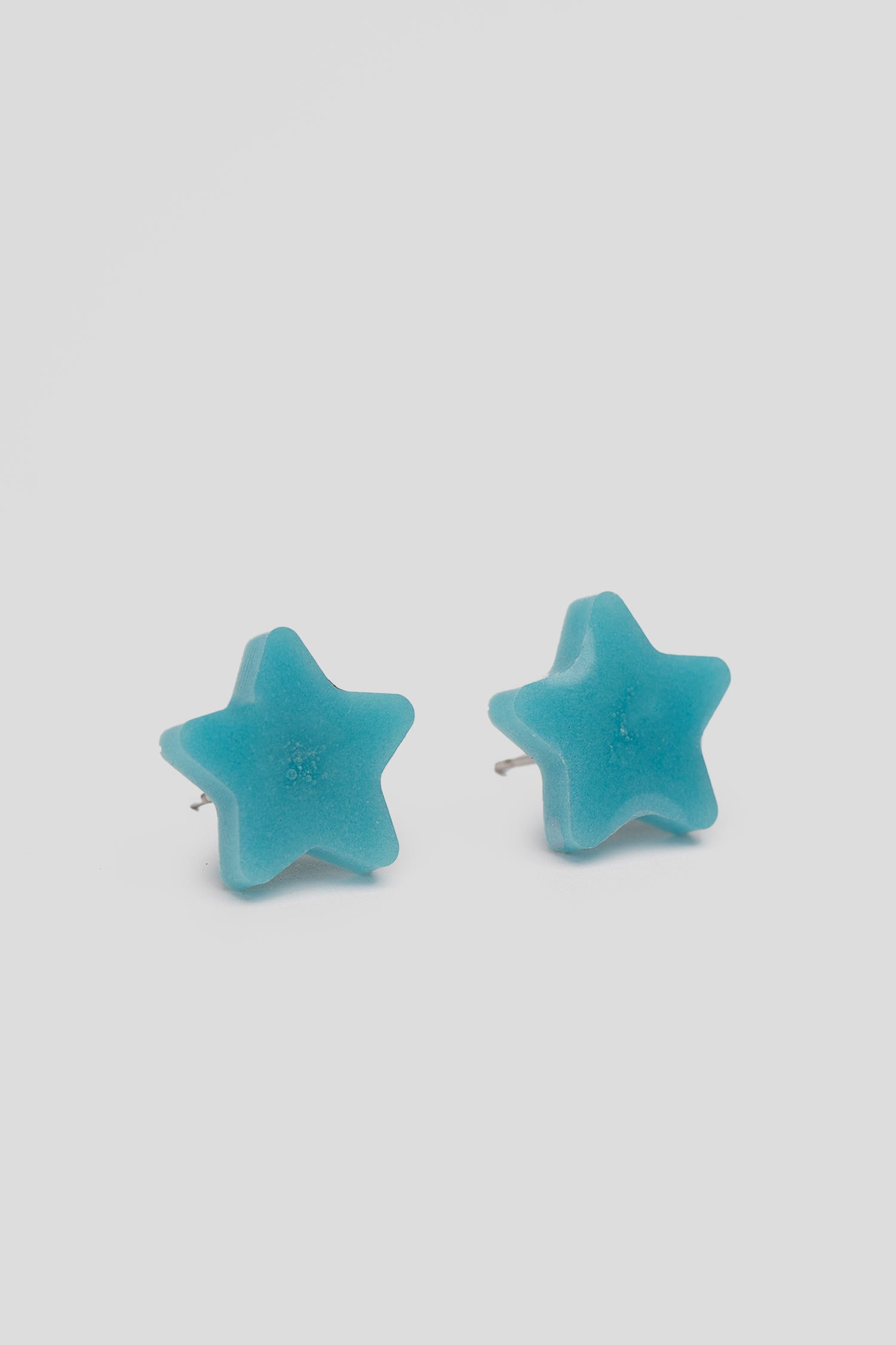 Aros Mini Estrellas Celeste By Lina