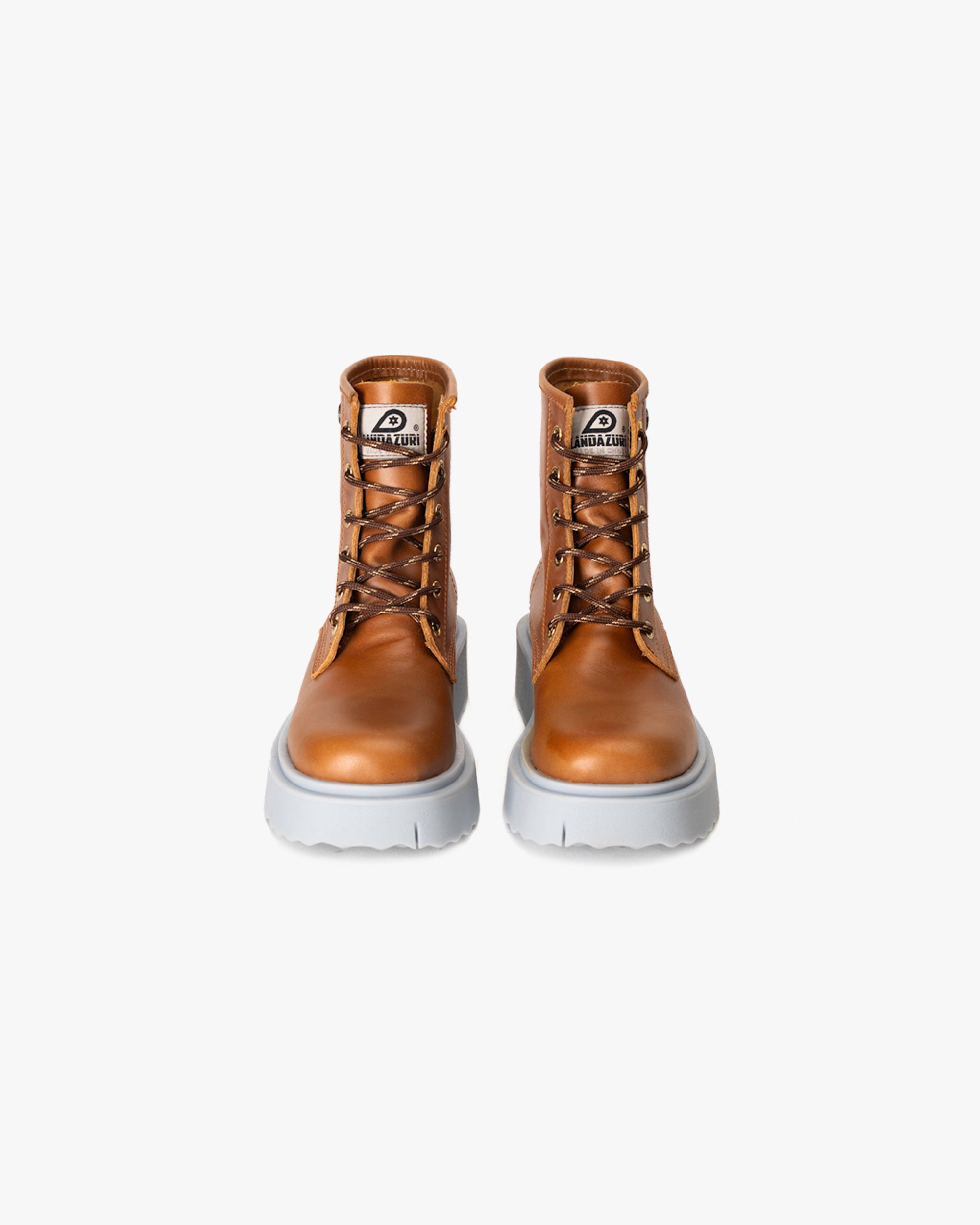 Botín Cuero Atenea Café Celeste Landazuri