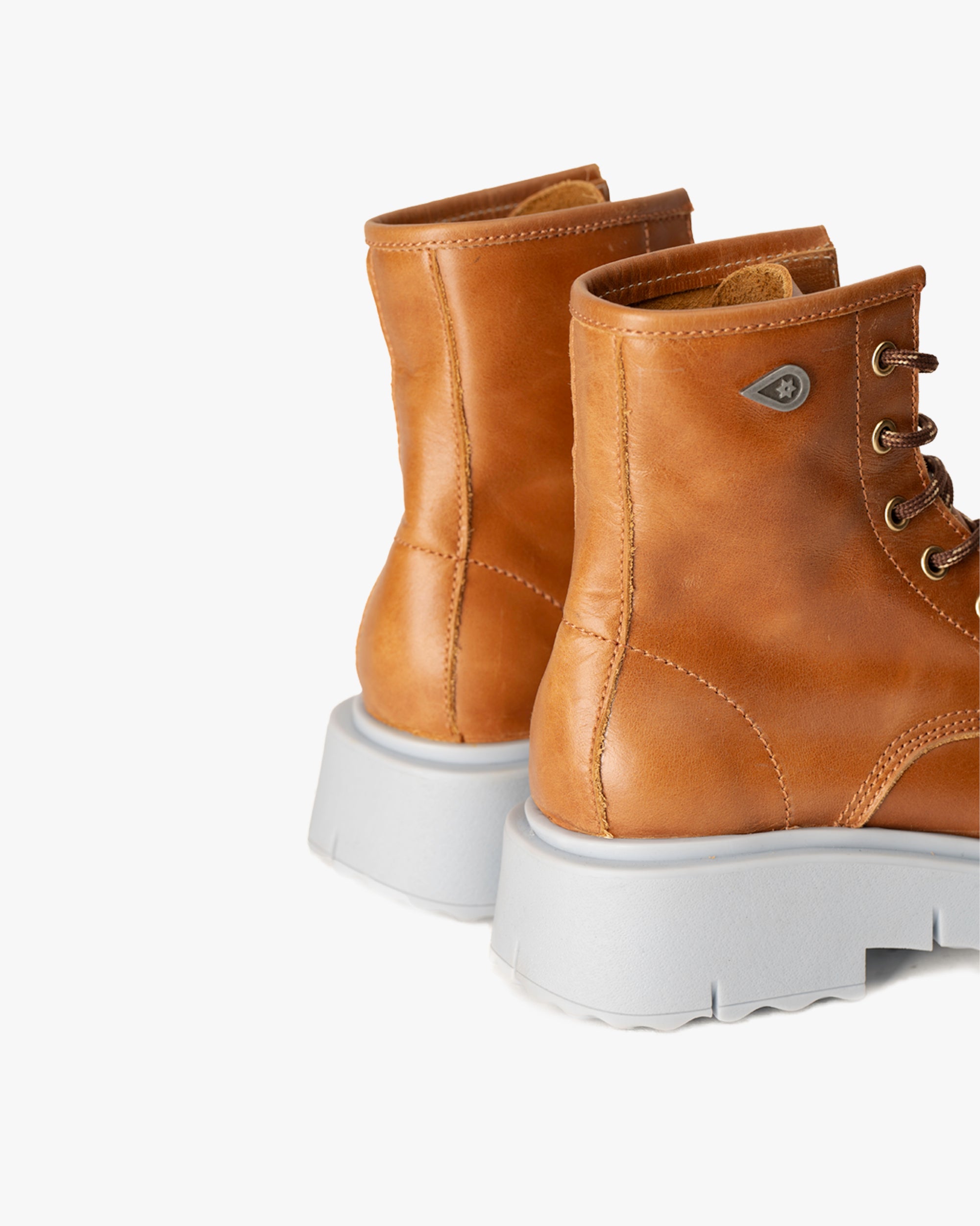 Botín Cuero Atenea Café Celeste Landazuri