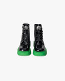 Botín Cuero Atenea Negro Verde Landazuri