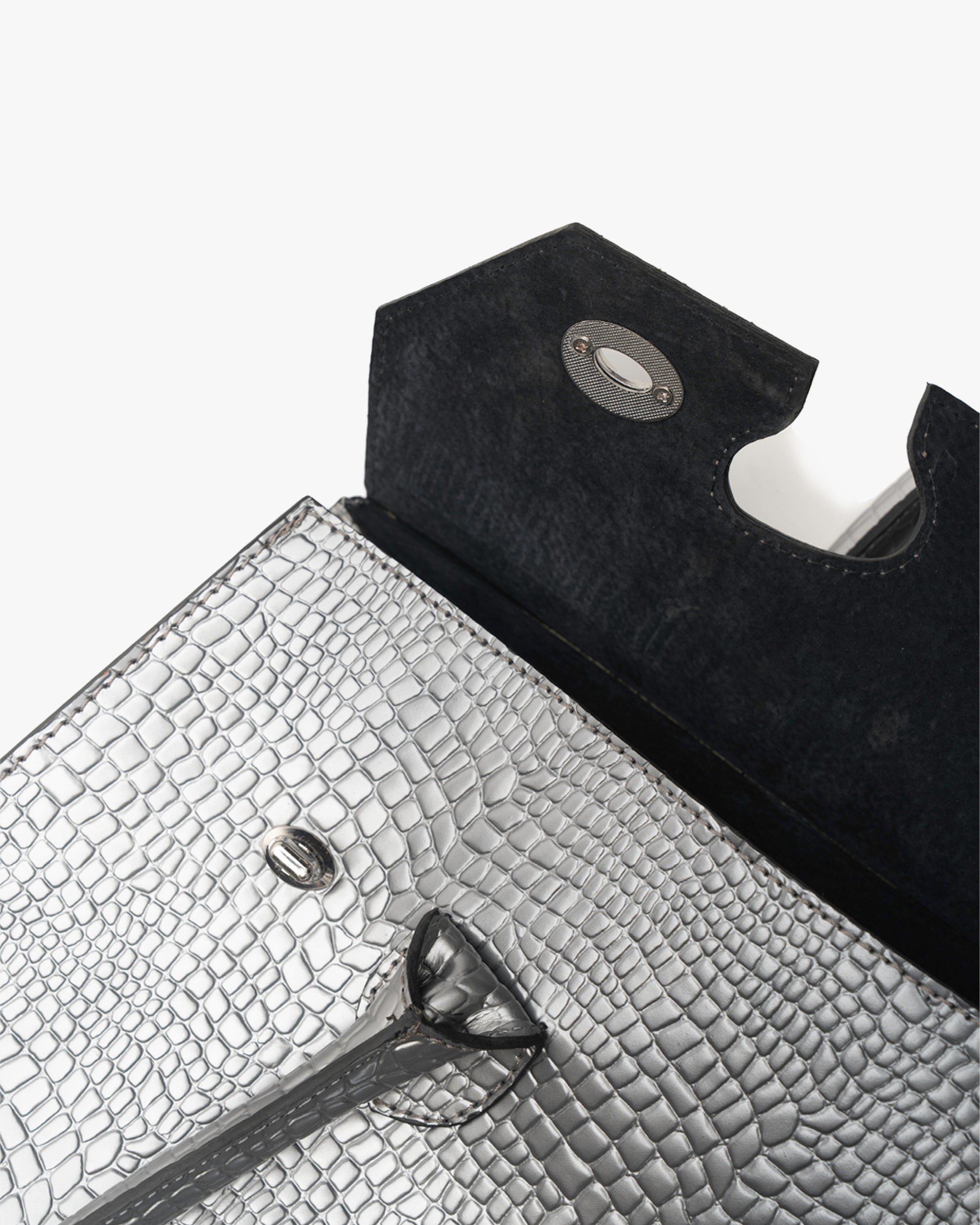 Cartera de Mano Plata Raptor Landazuri