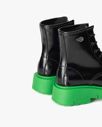 Botín Cuero Atenea Negro Verde Landazuri