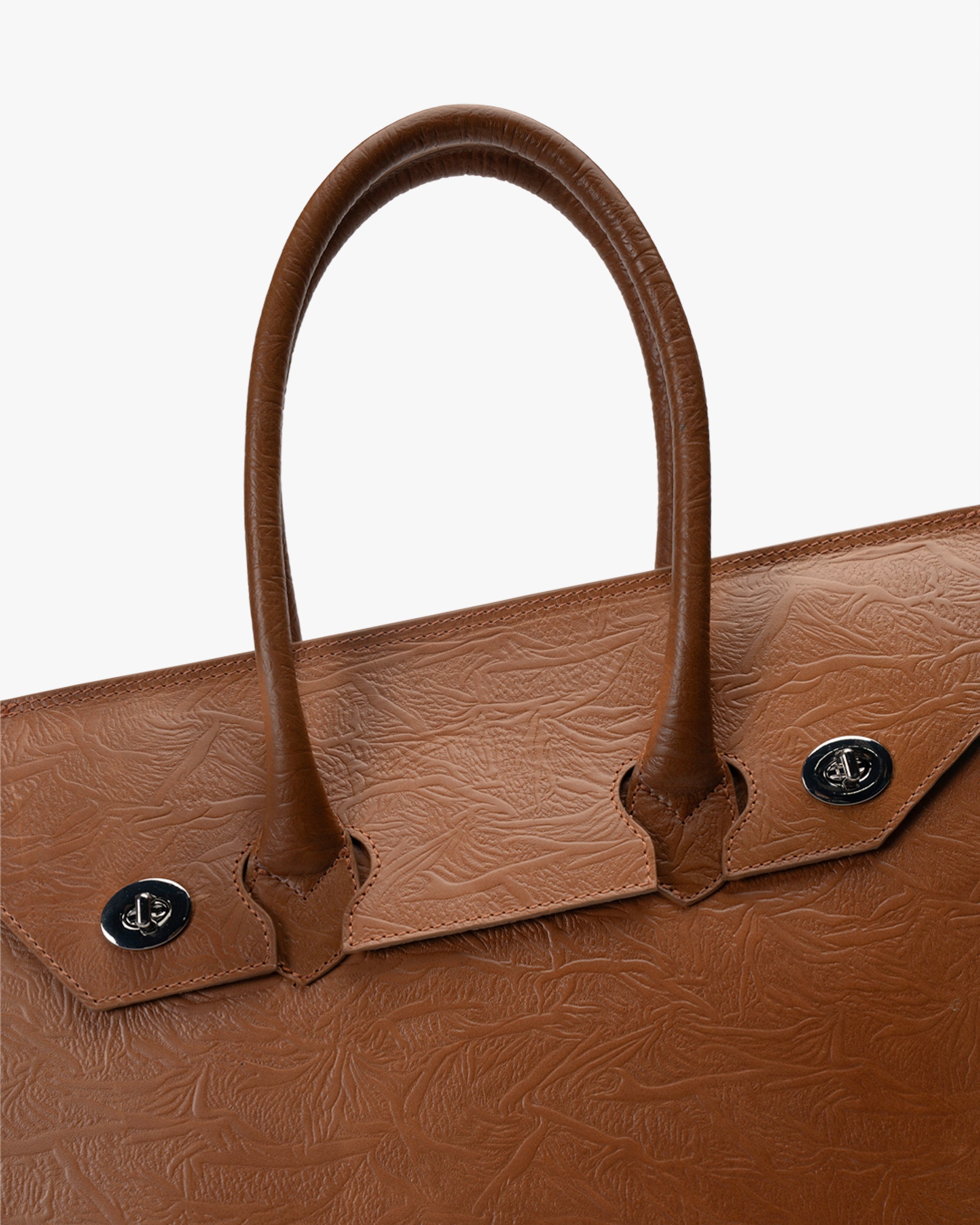 Cartera de Mano Café Hoja Landazuri