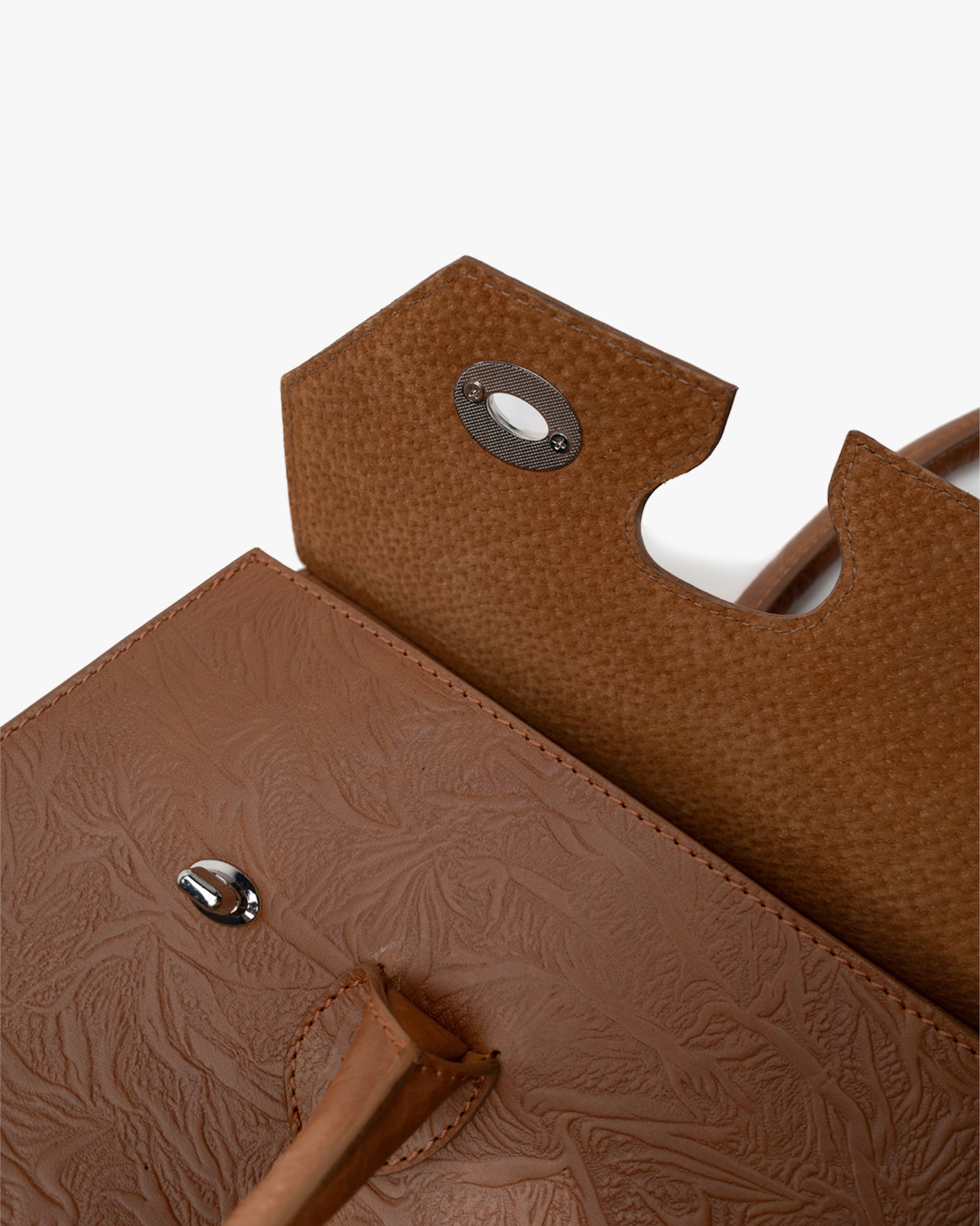 Cartera de Mano Café Hoja Landazuri