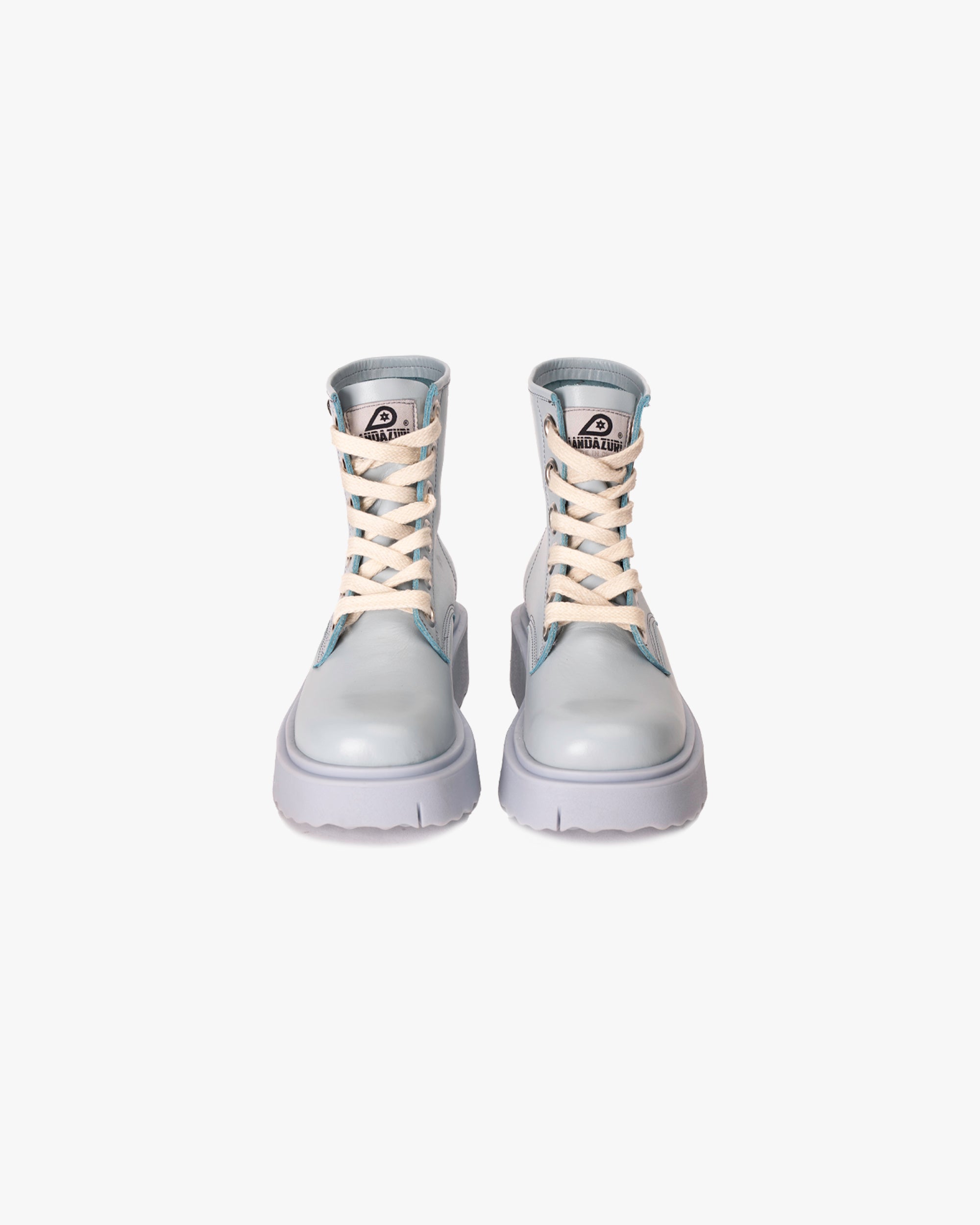 Botín Cuero Atenea Full Celeste Landazuri