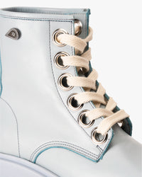 Botín Cuero Atenea Full Celeste Landazuri