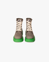 Botín Cuero Atenea Gris Verde Landazuri