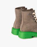 Botín Cuero Atenea Gris Verde Landazuri