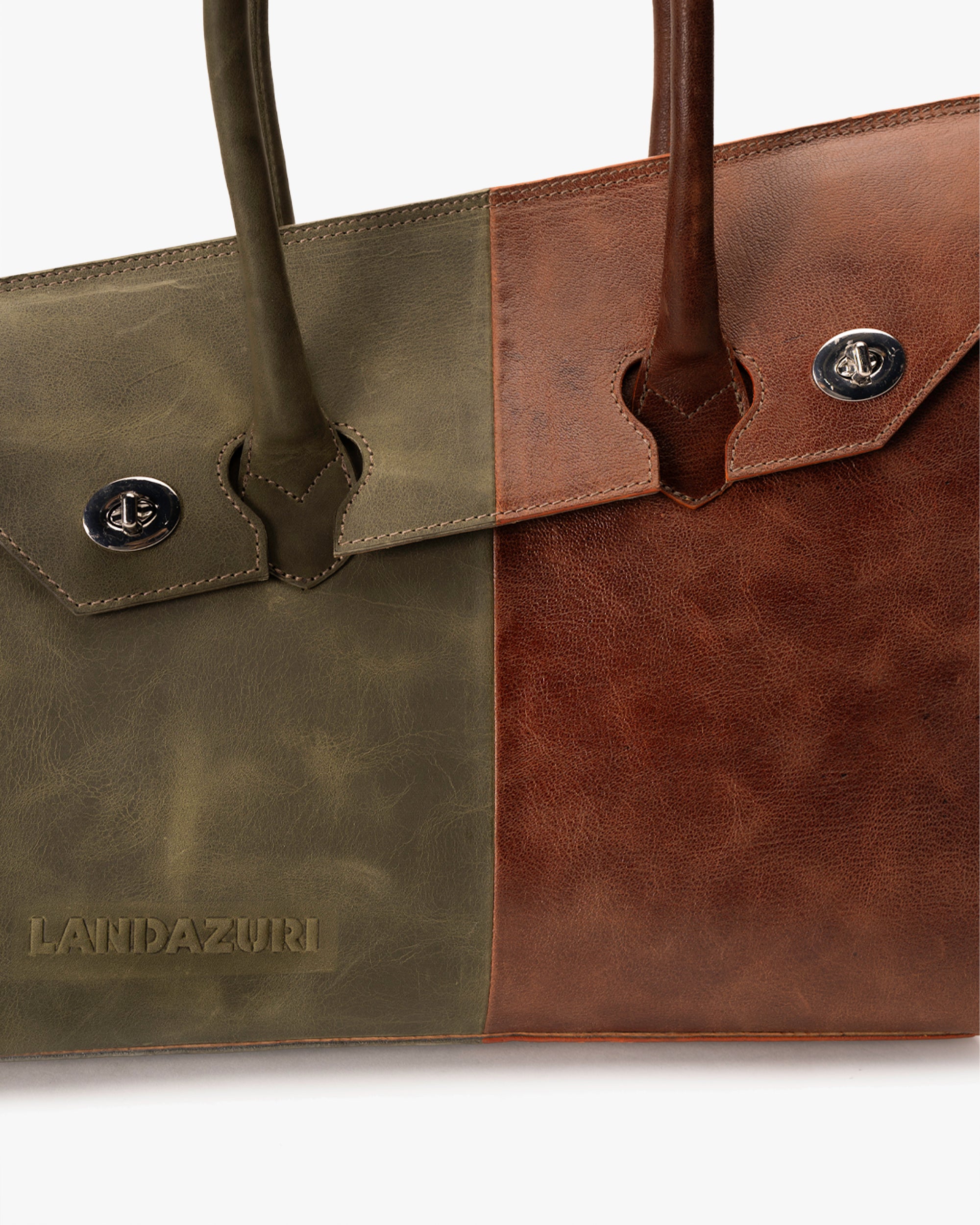 Cartera de Mano Bi Verde Café Landazuri