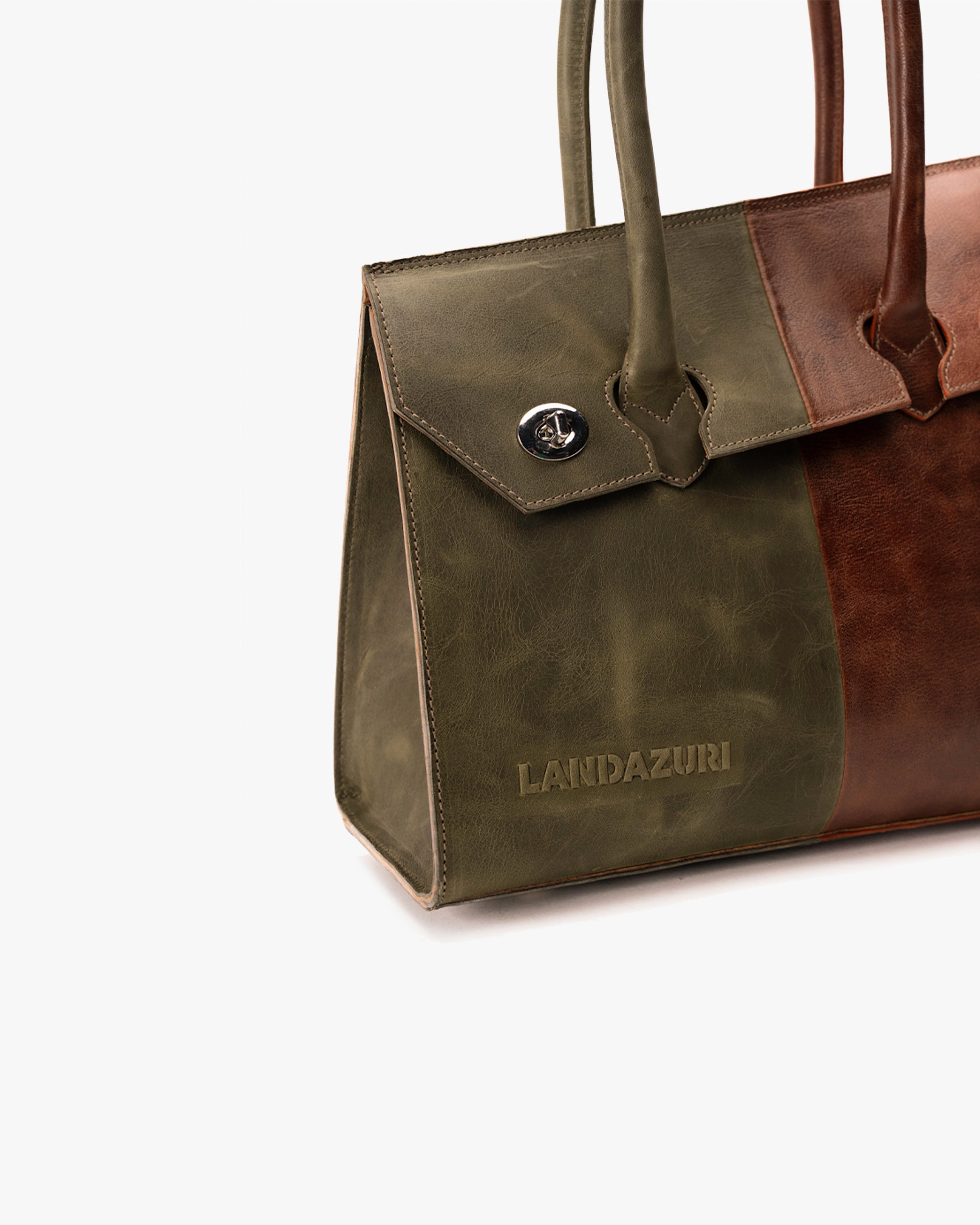 Cartera de Mano Bi Verde Café Landazuri