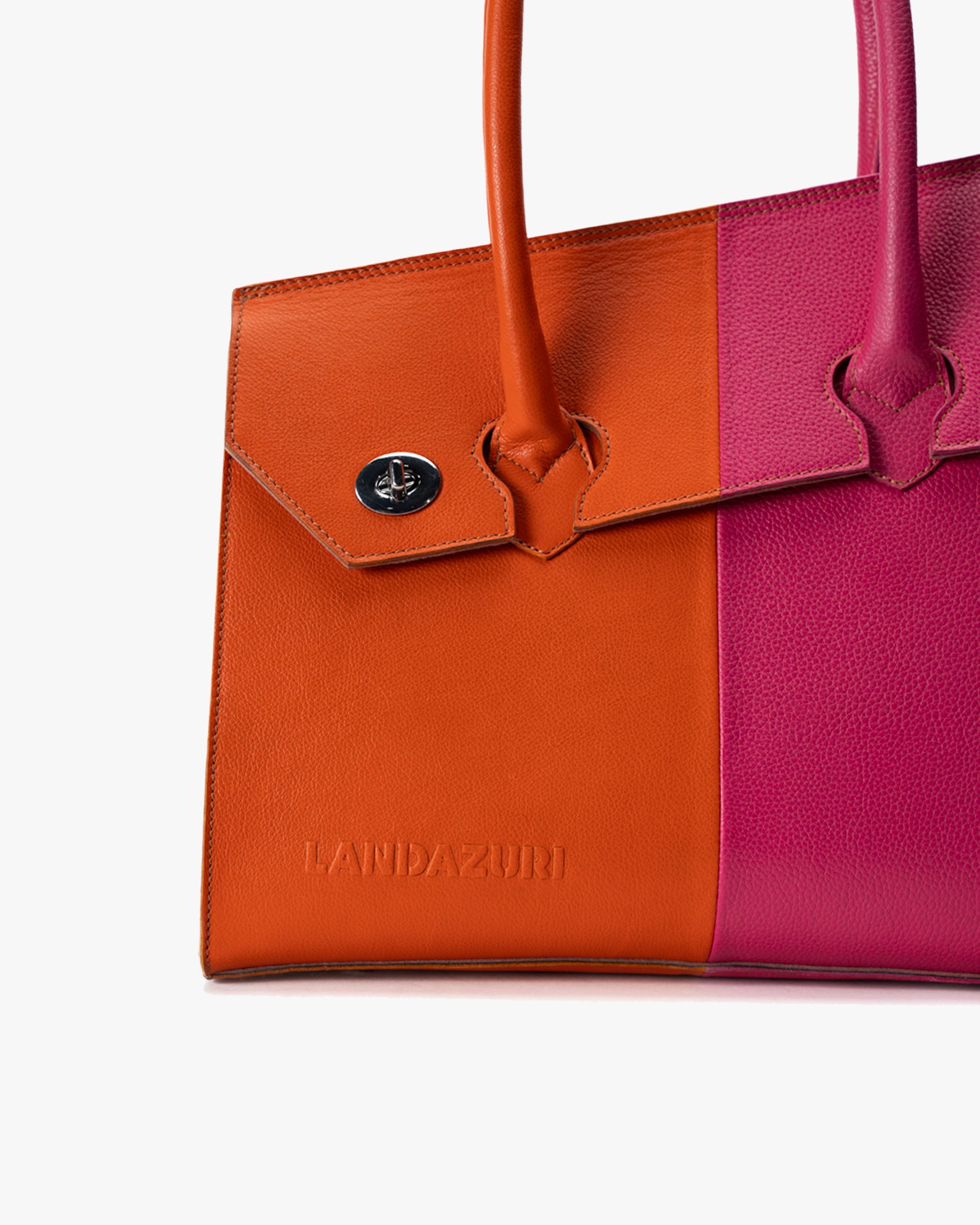 Cartera de Mano Bi Rosa Naranja Landazuri