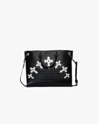 Bolso de Diseñador Negro Castilla Cruces Blancas Landazuri