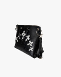 Bolso de Diseñador Negro Castilla Cruces Blancas Landazuri