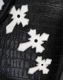 Bolso de Diseñador Negro Castilla Cruces Blancas Landazuri