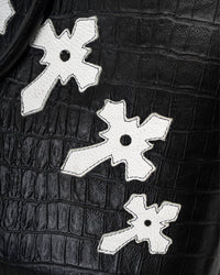 Bolso de Diseñador Negro Castilla Cruces Blancas Landazuri