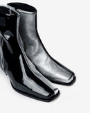 Hela Silver Leather Ankle Boot Landazuri