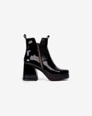 Aspasia Black Patent Leather Ankle Boot Landazuri