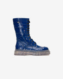 Bota Cuero Samurai Constructor Azul Cristal Landazuri