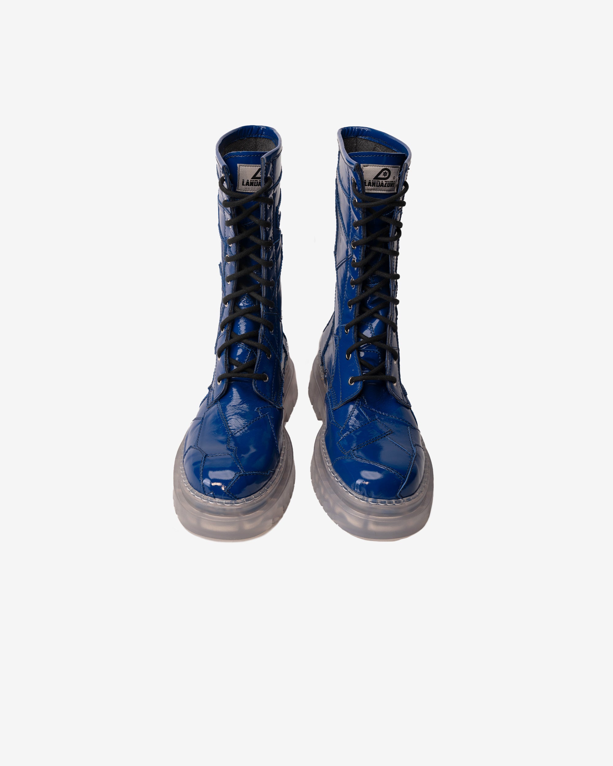 Bota Cuero Samurai Constructor Azul Cristal Landazuri