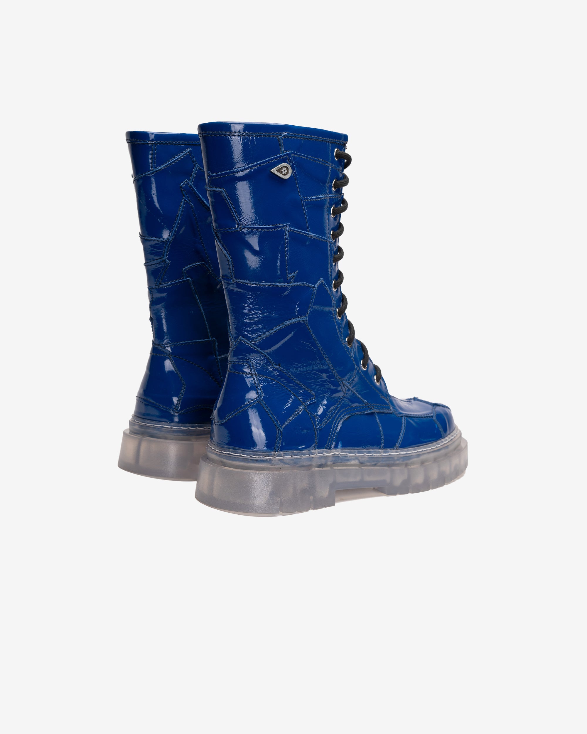 Bota Cuero Samurai Constructor Azul Cristal Landazuri