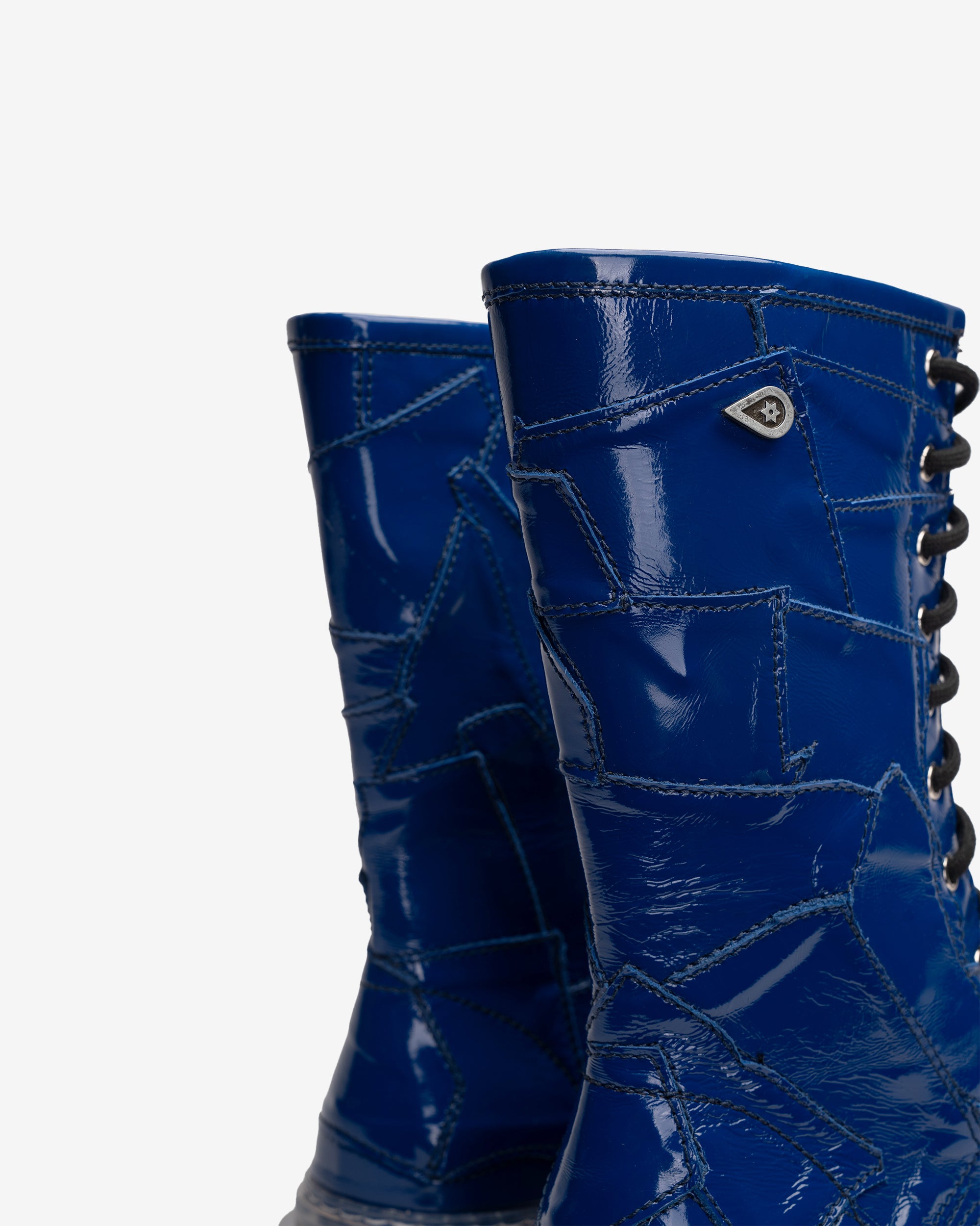 Bota Cuero Samurai Constructor Azul Cristal Landazuri