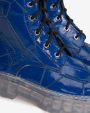 Bota Cuero Samurai Constructor Azul Cristal Landazuri