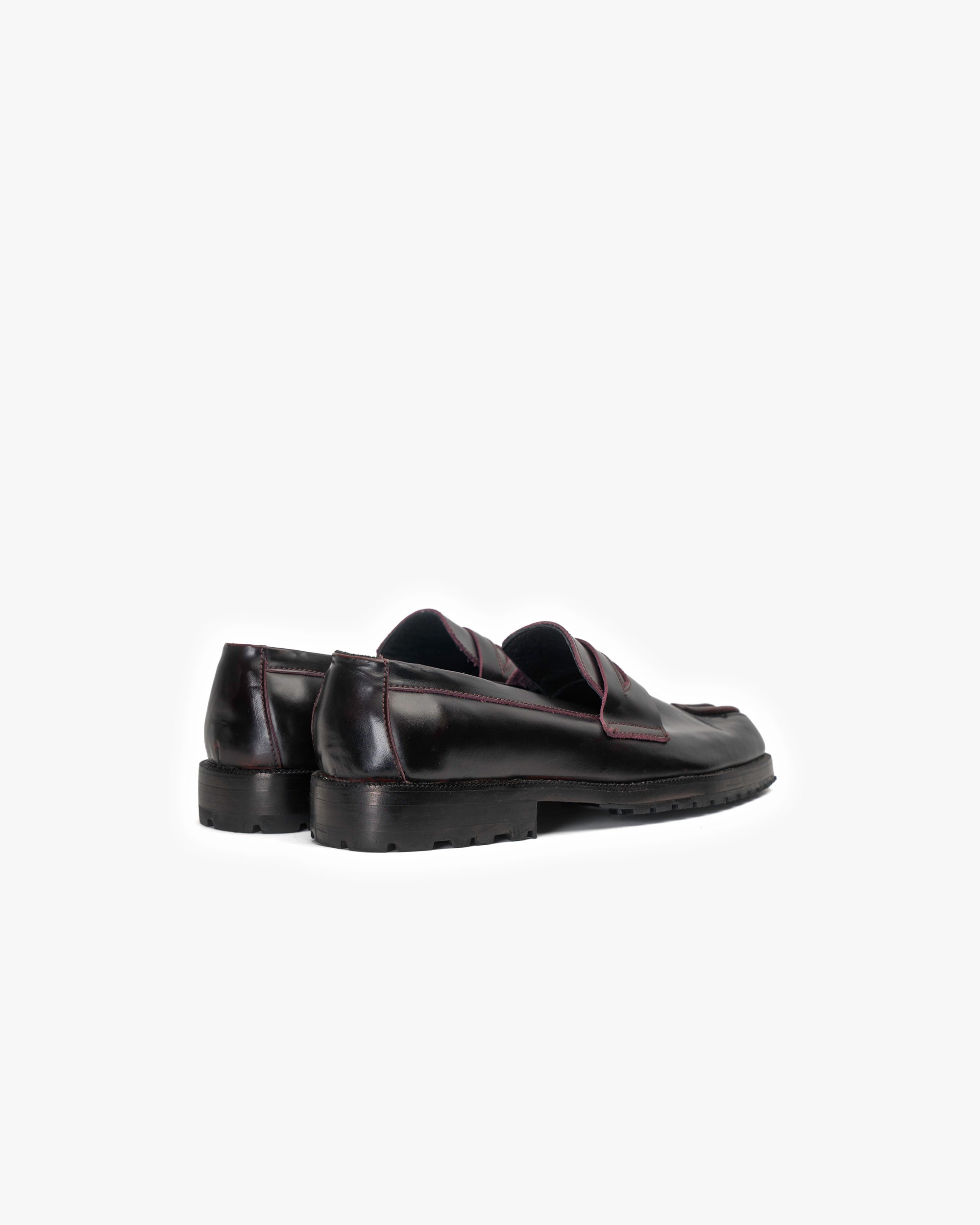 Zapato Cuero Tabi Brush Off Morado Landazuri
