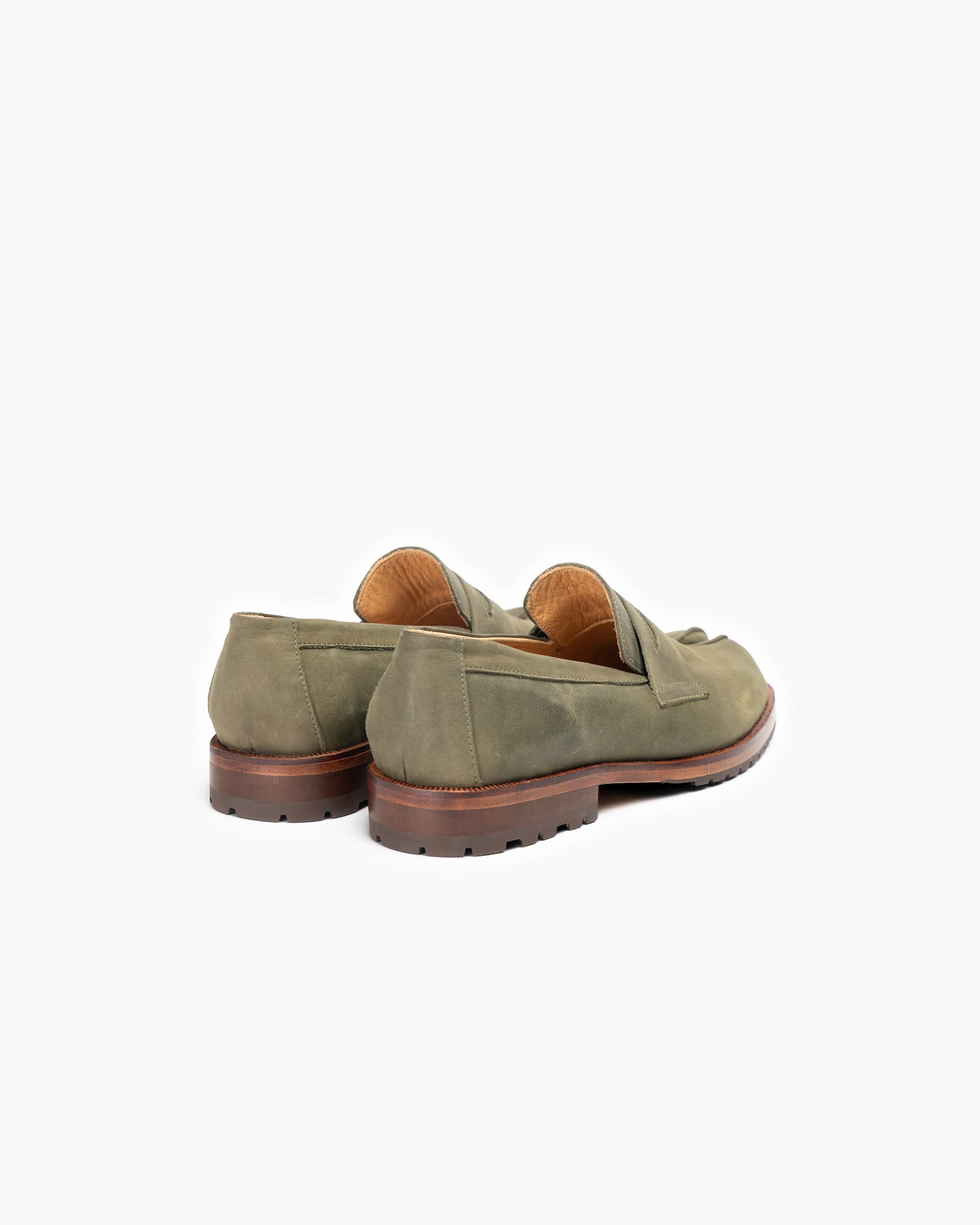 Zapato Cuero Tabi Verde Musgo Landazuri