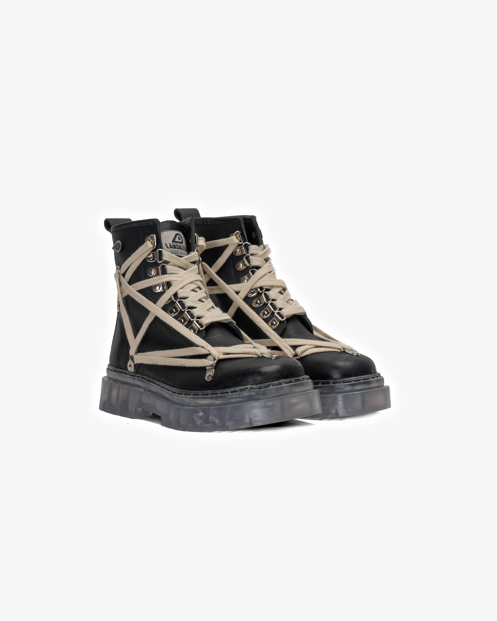 Bototo Cuero Priss Goth Negro Cristal Landazuri