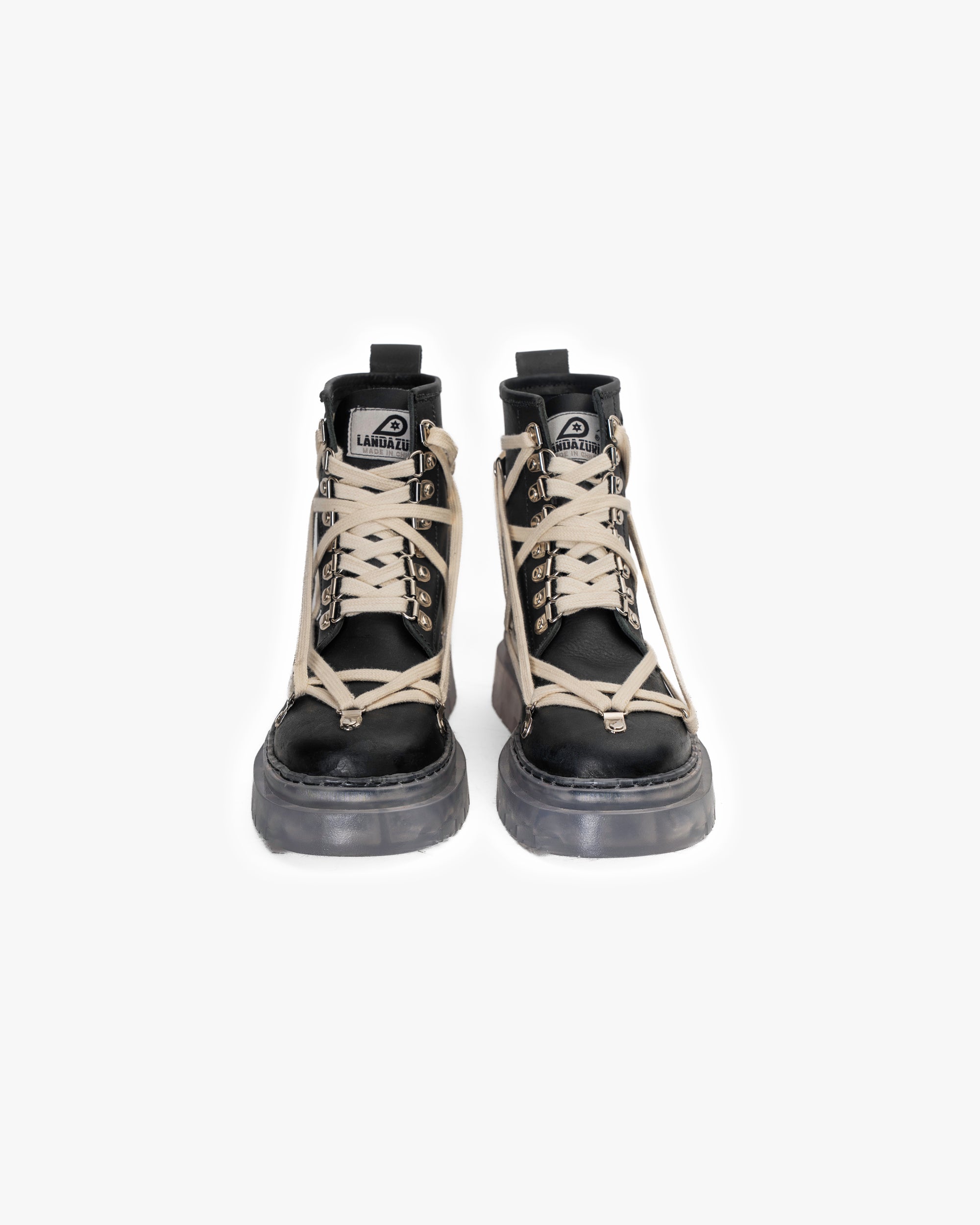 Bototo Cuero Priss Goth Negro Cristal Landazuri