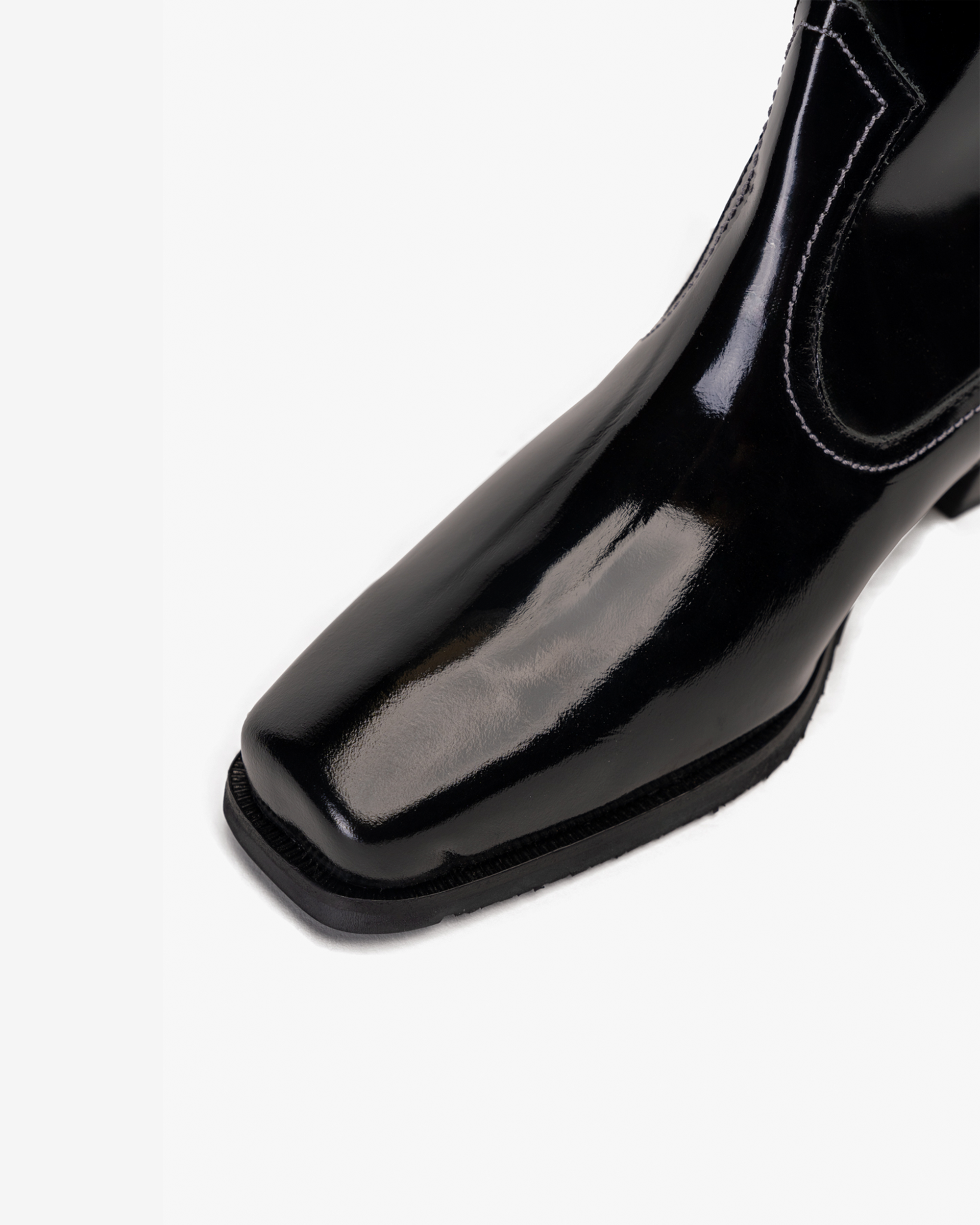 Sonora Black Patent Leather Ankle Boot Landazuri