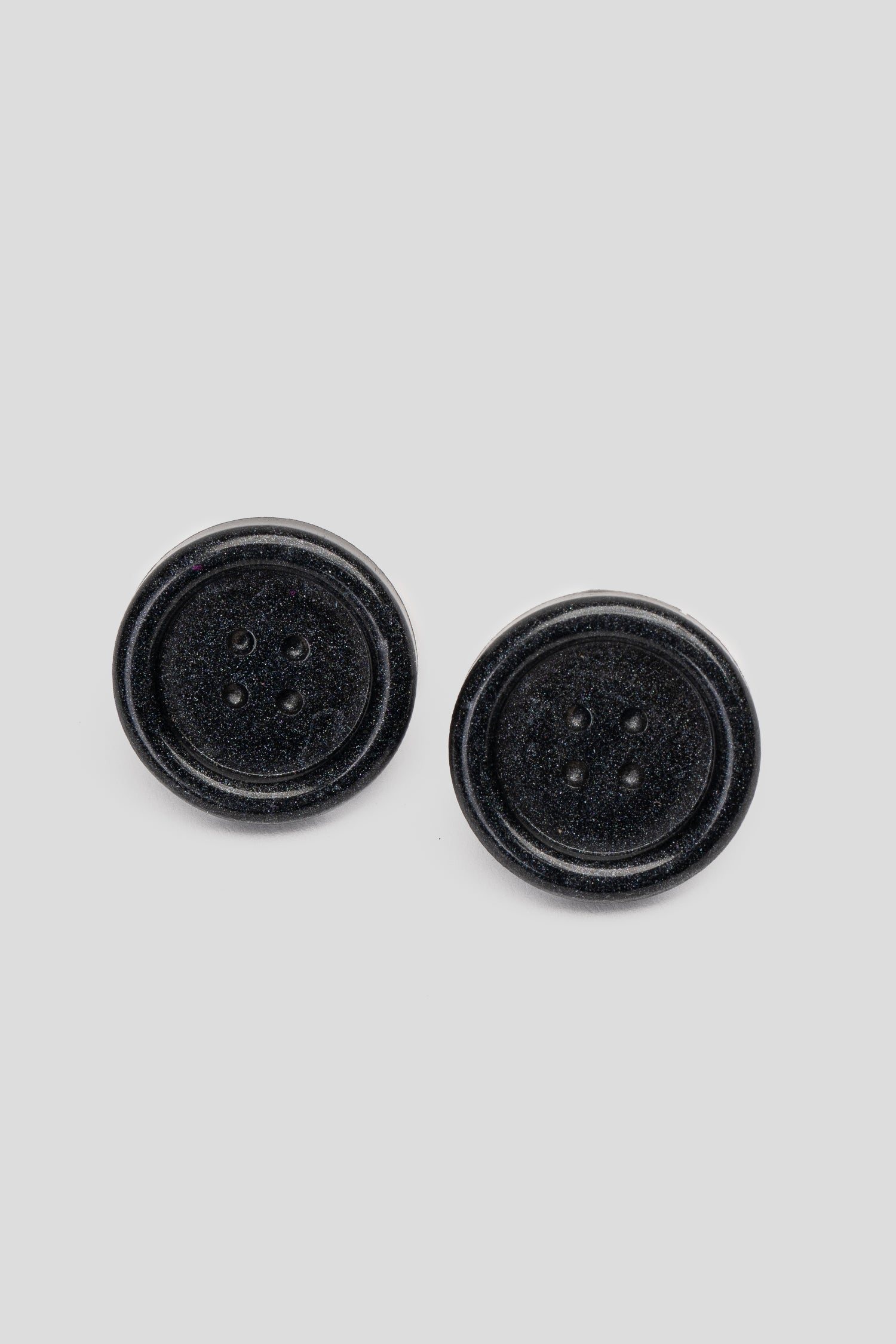 Aros Button Negro By Lina