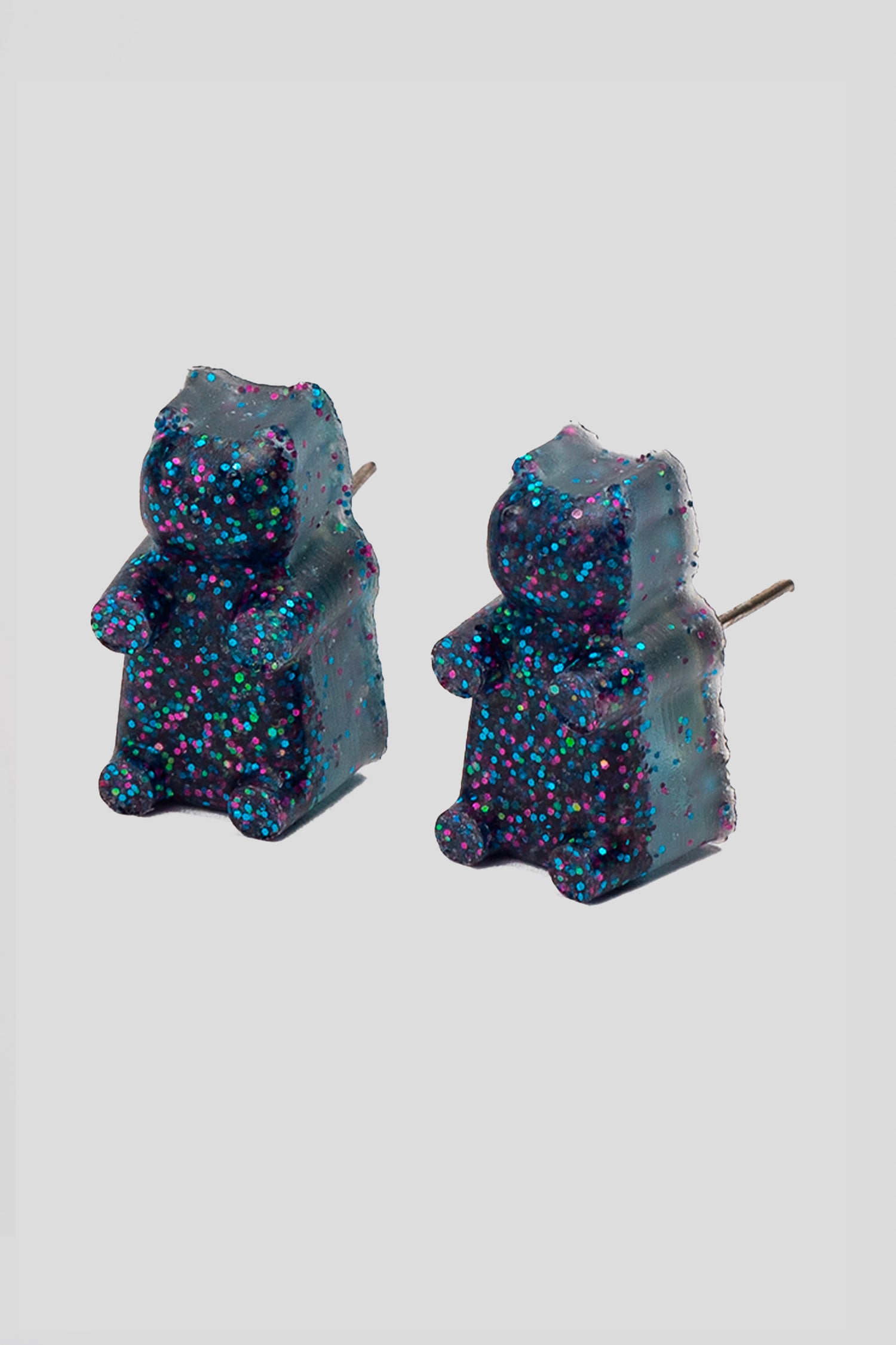 Aros Gummy Bear Negro Glitter By Lina