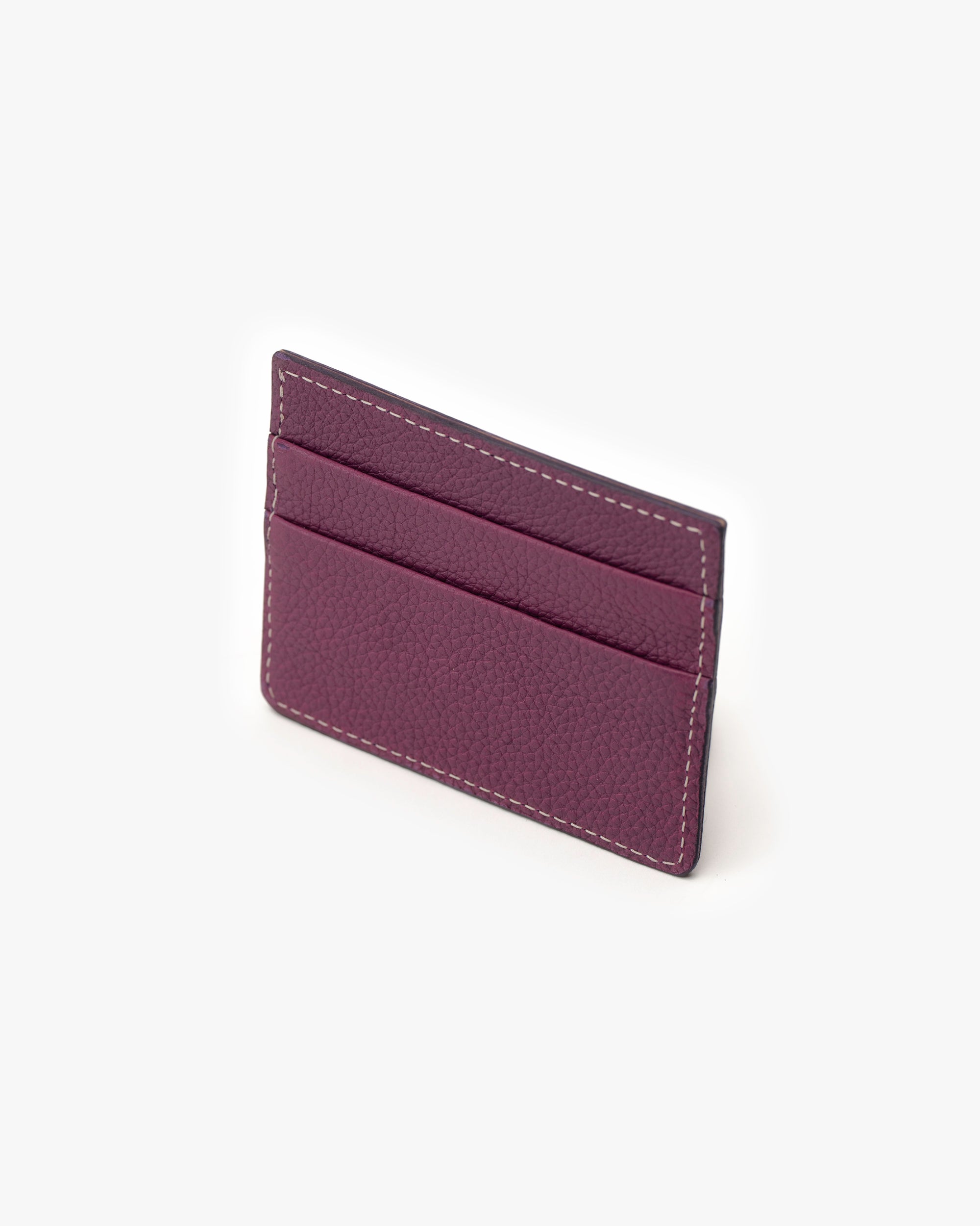 Tarjetero de Cuero Doble Morado Landazuri