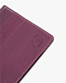 Tarjetero de Cuero Doble Morado Landazuri