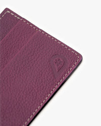Tarjetero de Cuero Doble Morado Landazuri