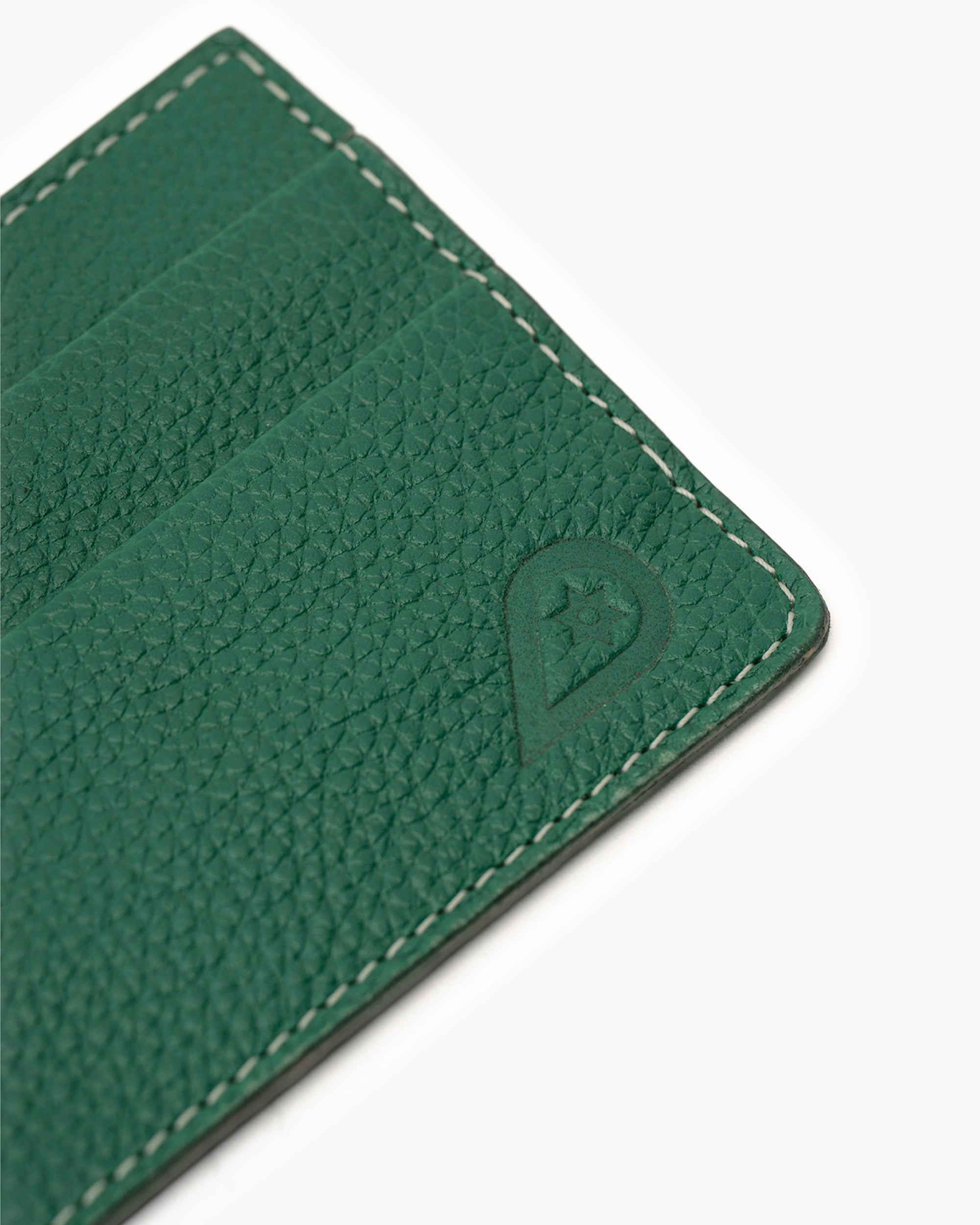 Tarjetero de Cuero Doble Verde Landazuri