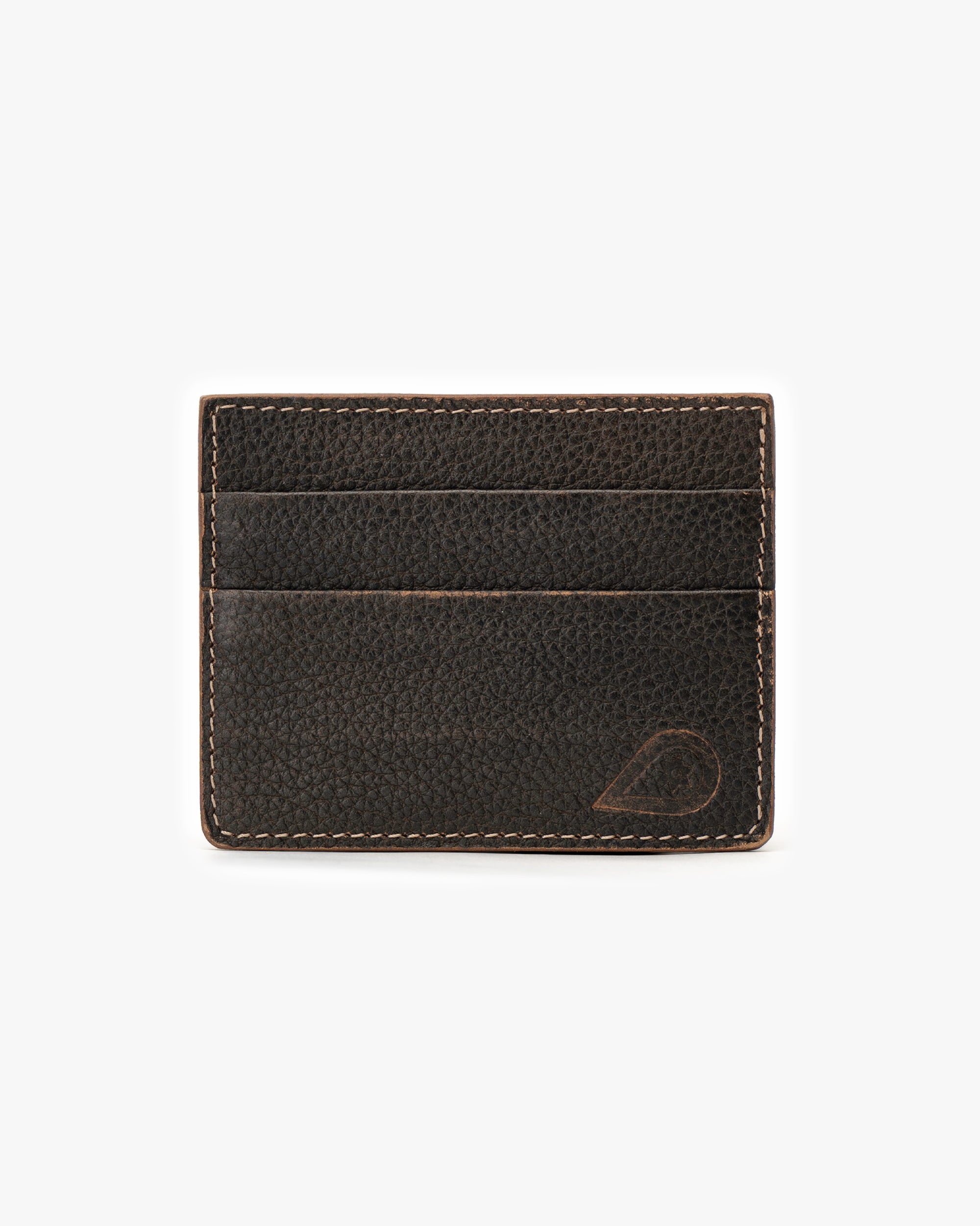 Tarjetero de Cuero Doble Café Oscuro Landazuri