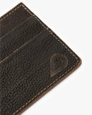 Tarjetero de Cuero Doble Café Oscuro Landazuri