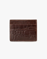 Tarjetero de Cuero Doble Café Caimán Landazuri