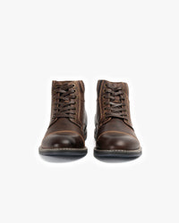 Botín Cuero Hombre Ambros Café Oscuro Zameta