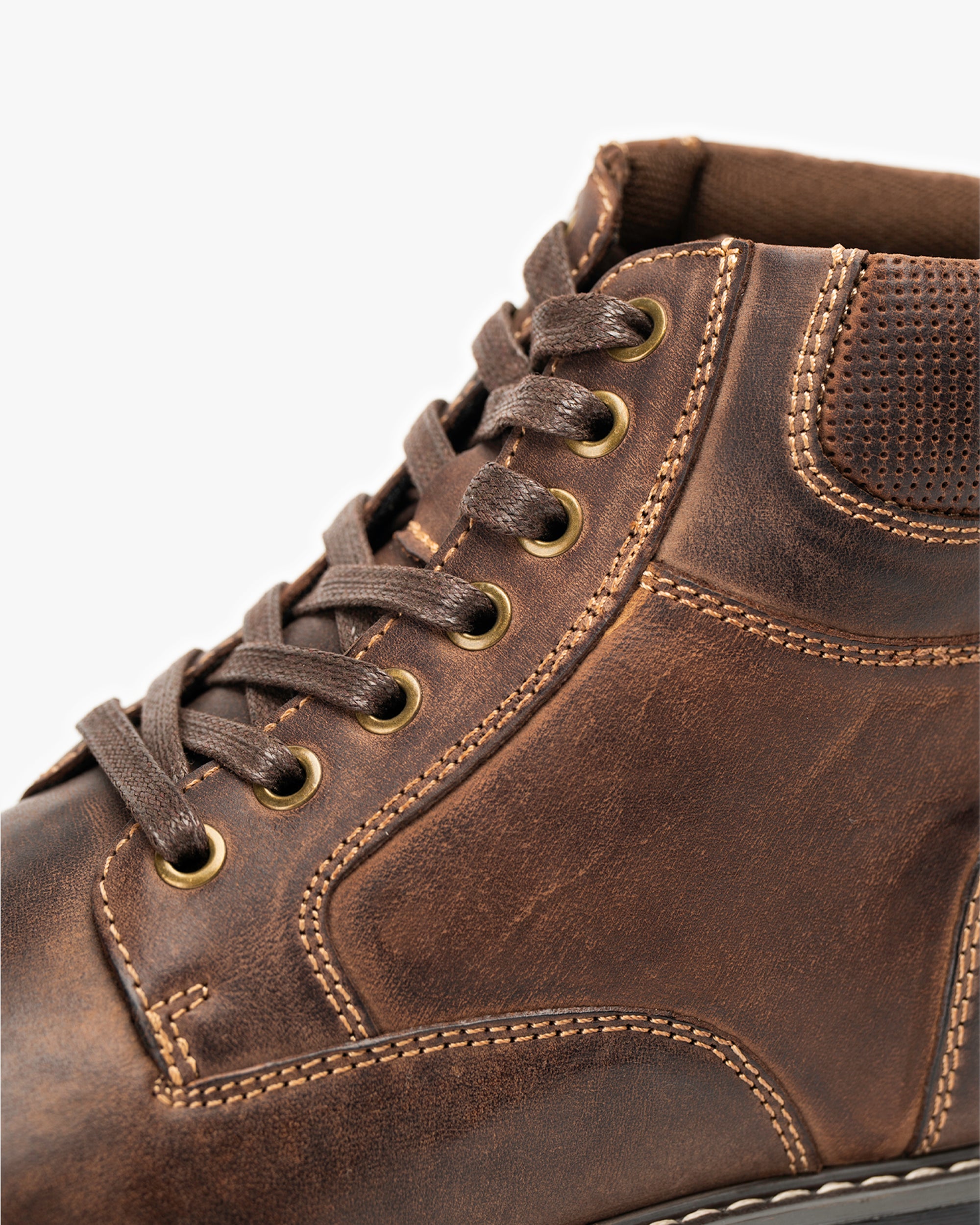 Botín Cuero Hombre Ambros Café Oscuro Zameta